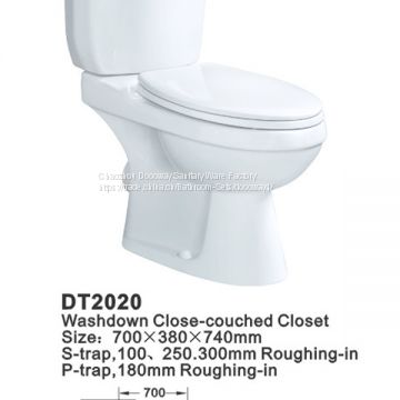 Hot design bathroom two piece toilet with built-in bidet product