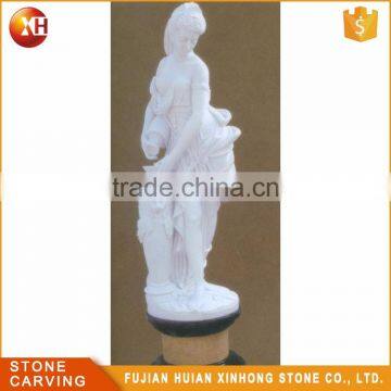 White Beautiful Garden Stone Girl Statue For Sale