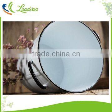 Artificial Flowers Small Garden White Metal Flower Pots photo-2