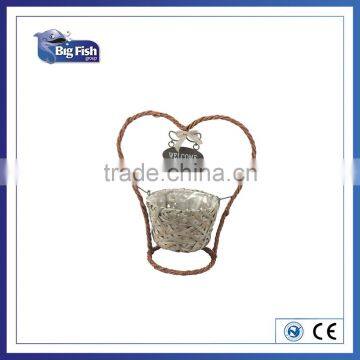 Hanging Craft Rattan Artifical Flower Basket Decoration