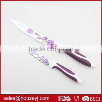 2 Pcs Printing Non Stick Color Kitchen Knife Set With Gift Box Packing photo-2