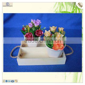 Mini Bed Table Use Rectangle Shape Wooden Pallet Coaster photo-4