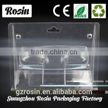 Custom thermoforming blister clamshell tray, transparent PET plastic clamshells, disposable PET plastic packaging clamshell