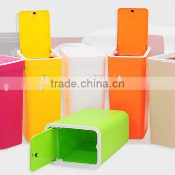 Colorful Rectangel Press Trash Bin Garbage Bin