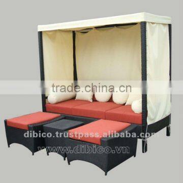 2012 Rattan sunlounger/ wicker sun lounger/metal sun lounger