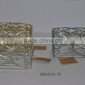 Rectangular Gold Chrome Basket photo-2