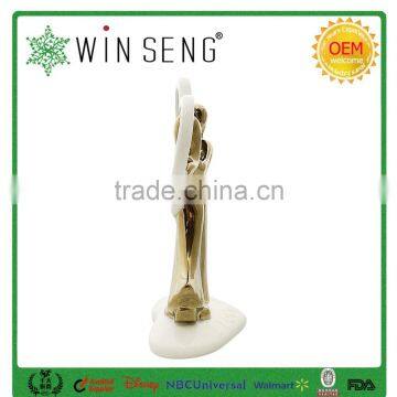 Lover Dancing Heart Shaped Ceramic Wedding Decoration photo-4