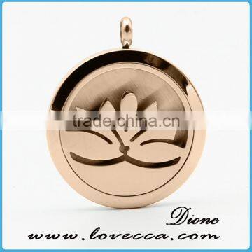 30MM Premium stainless steel aromatherapy locket pendant necklace