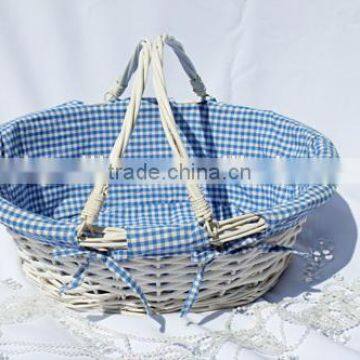 Woven Baby Gift Basket With Handle photo-1
