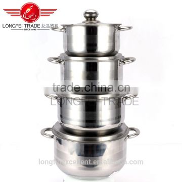 2016 best quality popular in niddle east stainless steel cookware pot/stainless steel camping pot