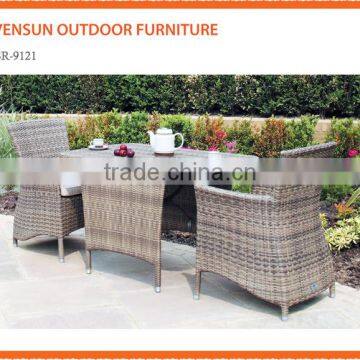 High quality rattan furniture ergonomic and stylish rattan coffee table set