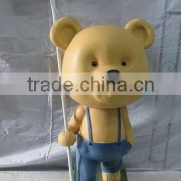 Home Decoration Fiberglass Life Size Garden Bear Statue photo-2