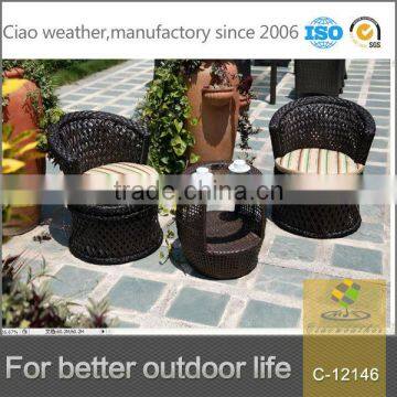 Classical design rattan outdoor sofa set/PE wicker coffee table and chairs