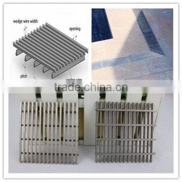 stainless steel floor drain grate pool drain/patio areas/airport drain system/railway drainage