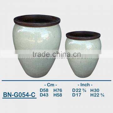 GLAZED CERAMIC OUTDOOR POT BN-G054 photo-3