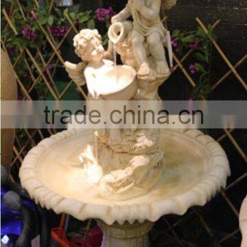 fairy garden carved sandstone fountain