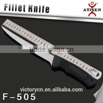 7 inch fillet knife F-505,stainless steel fishing tackle with PP knife cover