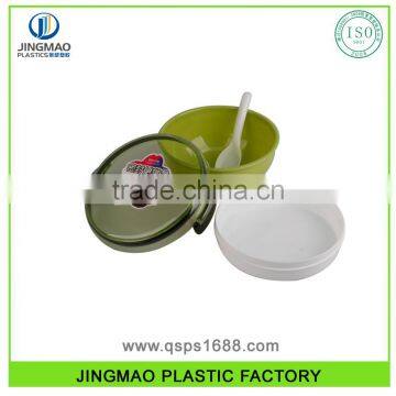 Customized Logo Double Deck PP Plastic Lunch Box With Spoon photo-2