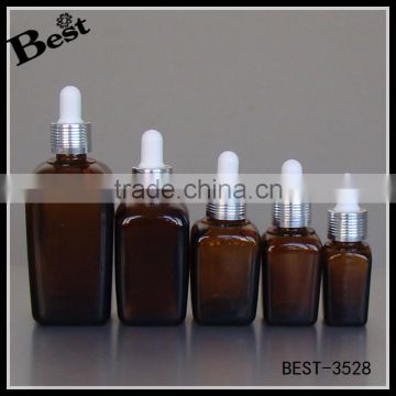 high quality original amber 30ml square glass dropper bottle face oil 30ml square glass dropper bottle