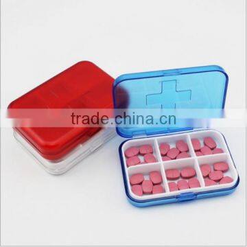 custom 6 compartment plastic pill box,custom practical plastic pill box for health,custom made plastic pill box supllier