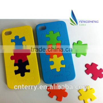 Puzzle mobile phone cover case for iphone 4,4s