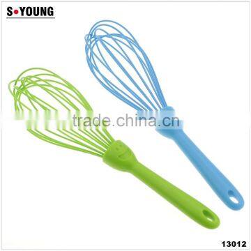 13012 8 wires silicone kitchenware egg whisk with pp handle