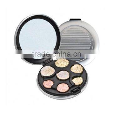 Silver colour Metal Euro Coin purse holder wallet dispenser with mirror