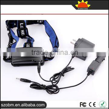 Wholesale High Quality XML T6 LED 2000 Lm Remote Control Rechargeable Headlamp With 18650 Battery, Charger and Car Charger photo-4