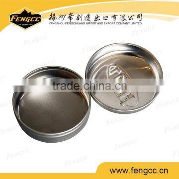 Metal Tinx Box for Round Shape Logo Embossed