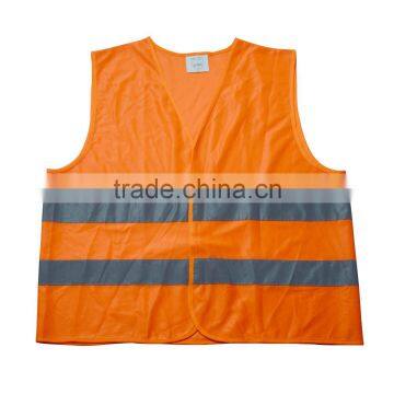 Printed Safety Warning Reflective 100 Polyester Work Vest photo-2