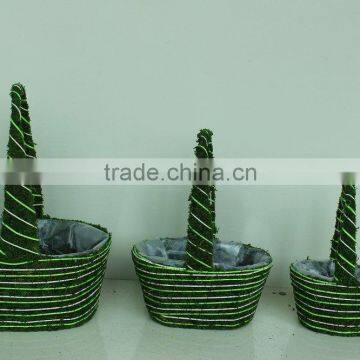 moss decoration baskets moss and sisal pot