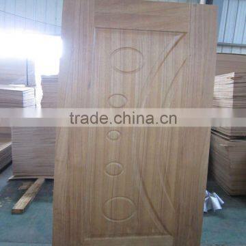 natural teak veneer door skin model 6006