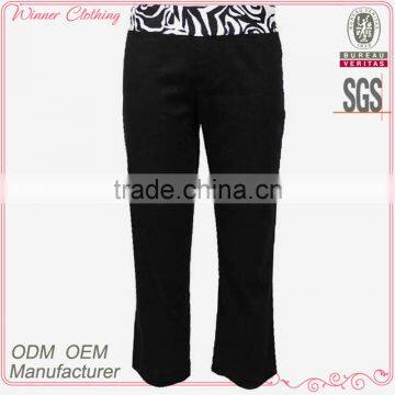 Latest design breathable 3/4 length office wear pants women