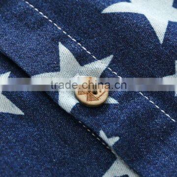 Turkey Cotton One Pocket Long Sleeve Denim Shirt for Boys photo-4