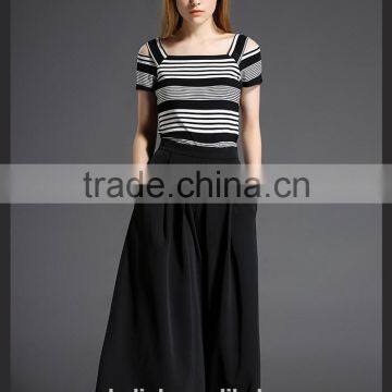 Auschalink Women Elegant High Waist Loose Dress Pants Customized photo-4