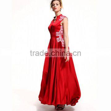 Best Long Black Colors Women Dress Embroidered Plain Evening Dress photo-3