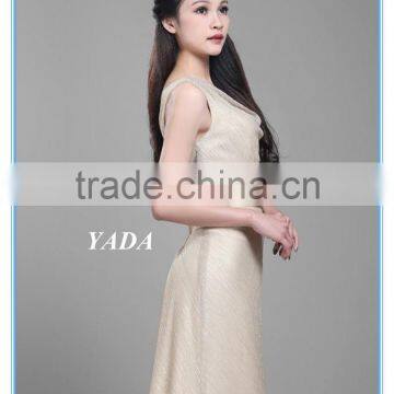 Flash Knitted Twill Fabric Cowl Neck Bias Cut Slim Ball Gown Evening Dress photo-5