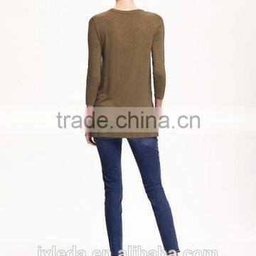 Fashion Relaxed Long and Lean Tunic Oversize Jersey Tee for Women photo-4