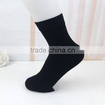 Zm40615b Pure Color Men Cotton Stocking Man Fancy Business Socks photo-4