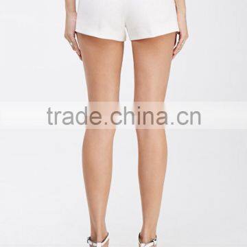 Wholesale High Quality Cheap High-waisted Wihte Cotton Short for Women photo-4