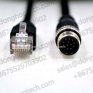 Industrial Ethernet Cables M12 TO RJ45 Cables 3meter 10ft Black GigE Vision Cables / Networking Cables