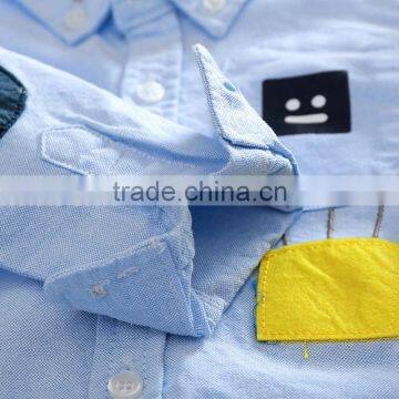 S33464W Children Cotton Long Sleeve Baby Boys Cute Embroidery Blouses photo-5