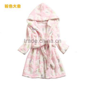 S65419A Children Robe Girls Boys Pajamas Flannel Sleepwear Kids Bathrobe photo-3