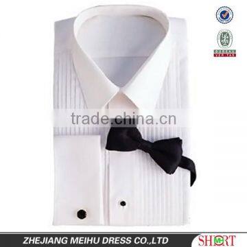 men's T/C laydown collar white tuxedo shirts