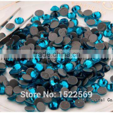 2058HF(1440Pcs/lot) Hight Quality Blue Zircon Rhinestones FlatBack HotFix Crystal SS20 photo-2