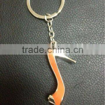 Newest fashion high- heeled shoe keychain