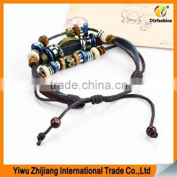 Stainless Steel Magnetic Clasps Pu Leather Bracelet photo-5