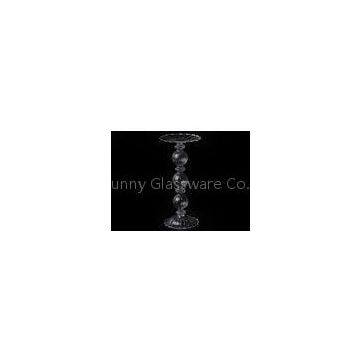 Tall Clear Glass Candlestick Holders Long Stem For Wedding Decoration