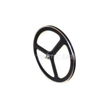 Tri Spoke Wheel∣Carbon Fiber Material Alloy Brake ∣50mm Depth 23mm Width∣Carbon Fiber T700∣Clincher ∣Track Bike Wheels