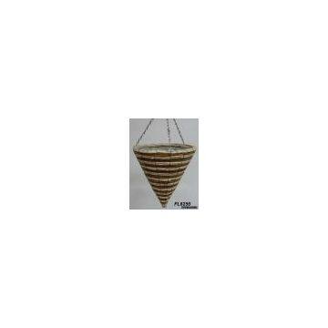Cone Rattan Hanging Basket